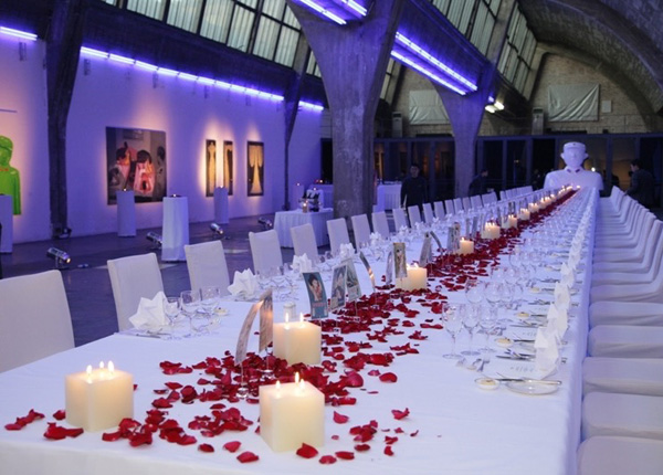 China table and artwall