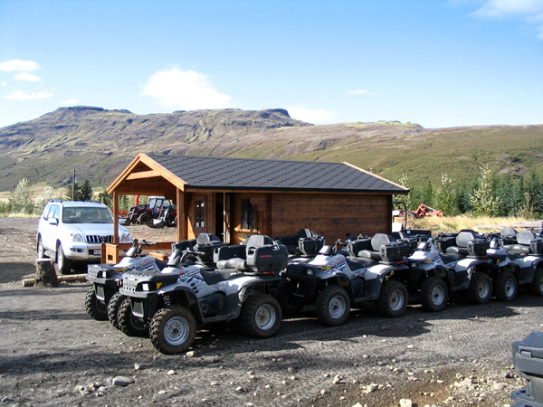 ATVs waiting to be ridden in Iceland