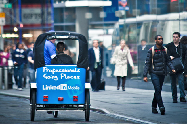 Guerilla marketing campaign in New York City during Advertising Week.